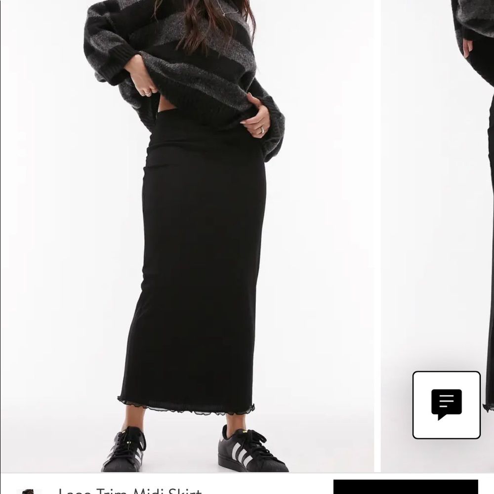 Topshop mesh midi skirt